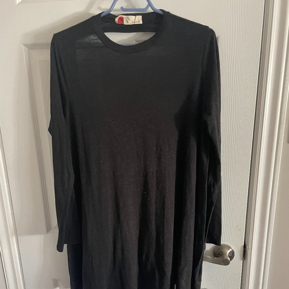 Free People Beach Long Sleeve Open Back Dress